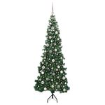 Casa si Gradina - Decoratiuni - Decoratiuni de sezon - Pom de Craciun Artificial pentru Colt Verde 210 cm PVC si Metal - Infinity.ro