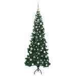 Casa si Gradina - Decoratiuni - Decoratiuni de sezon - Pom de Craciun Artificial pentru Colt Verde 210 cm PVC si Metal - Infinity.ro