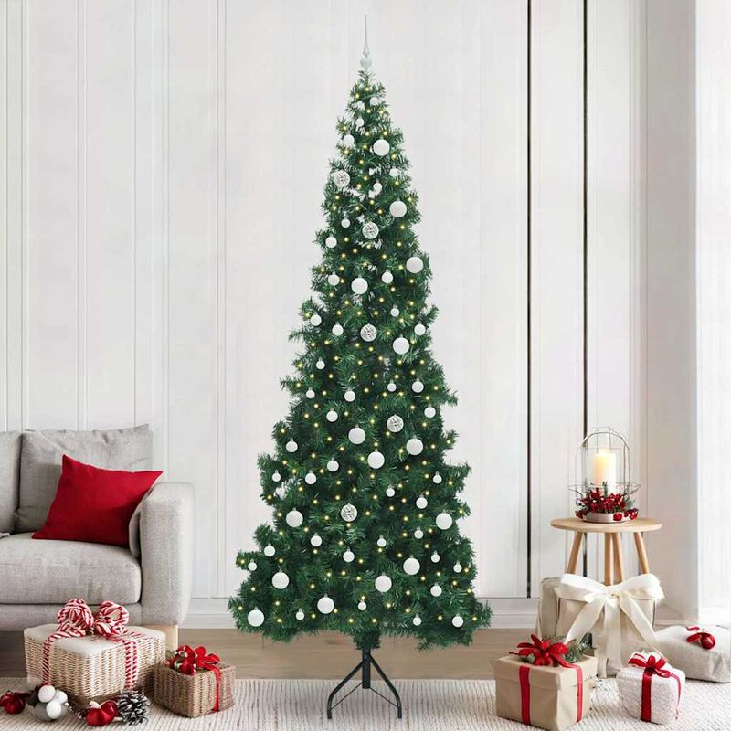 Casa si Gradina - Decoratiuni - Decoratiuni de sezon - Pom de Craciun Artificial pentru Colt Verde 240 cm PVC si Metal - Infinity.ro