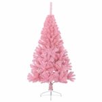 Casa si Gradina - Decoratiuni - Decoratiuni de sezon - Brad de Craciun artificial pre-iluminat Roz 120 cm PVC - Infinity.ro