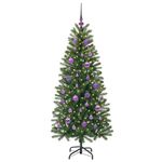 Casa si Gradina - Decoratiuni - Decoratiuni de sezon - Brad de Craciun artificial cu 150 LED Verde 150 cm PE si PVC - Infinity.ro