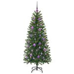 Casa si Gradina - Decoratiuni - Decoratiuni de sezon - Brad de Craciun artificial cu 150 LED Verde 150 cm PE si PVC - Infinity.ro