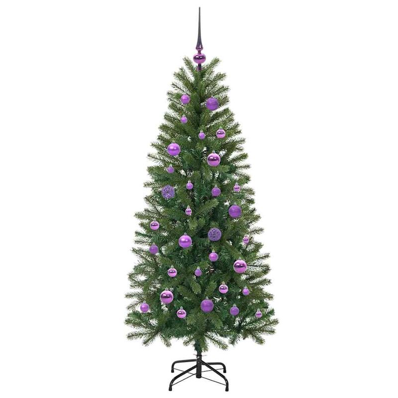 Casa si Gradina - Decoratiuni - Decoratiuni de sezon - Brad de Craciun artificial cu 150 LED Verde 150 cm PE si PVC - Infinity.ro