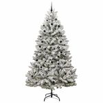 Casa si Gradina - Decoratiuni - Decoratiuni de sezon - Brad de Craciun artificial Verde si alb 300 cm PVC si Metal - Infinity.ro