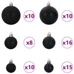 Casa si Gradina - Decoratiuni - Decoratiuni de sezon - Pom de Craciun artificial pre-iluminat Negru 180 cm PVC - Infinity.ro