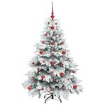 Casa si Gradina - Decoratiuni - Decoratiuni de sezon - Brad de Craciun artificial cu 150 LED Verde 120 cm PE si PVC - Infinity.ro