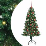Casa si Gradina - Decoratiuni - Decoratiuni de sezon - Pom de Craciun Artificial pentru Colt Verde 150 cm PVC si Metal - Infinity.ro