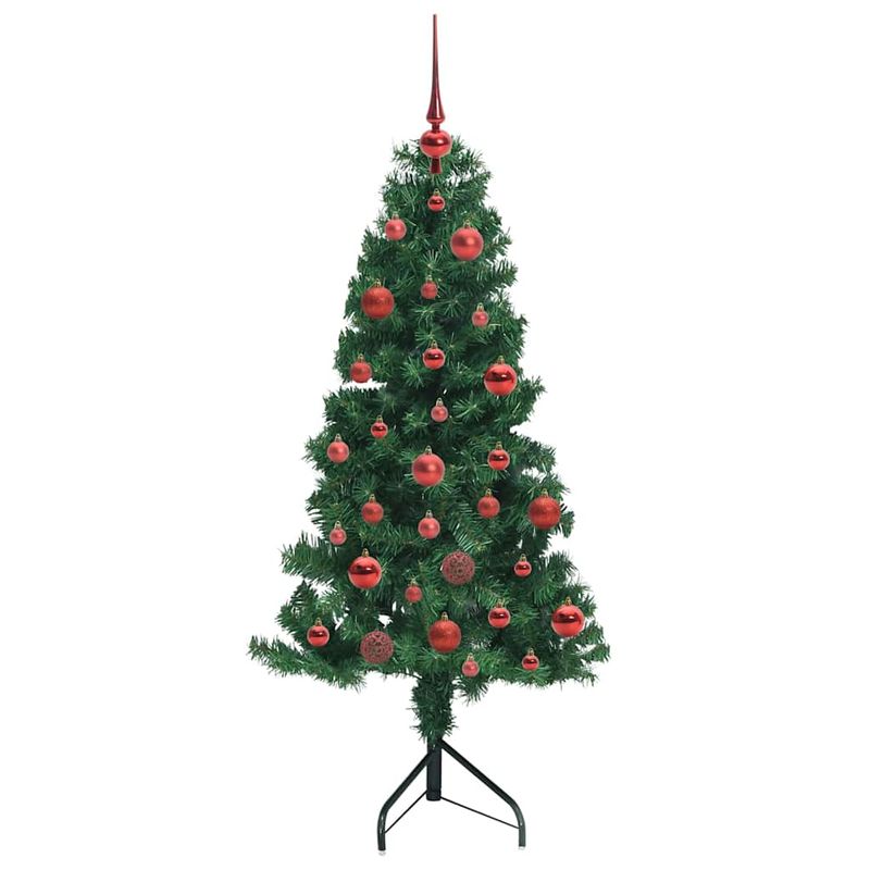 Casa si Gradina - Decoratiuni - Decoratiuni de sezon - Pom de Craciun Artificial pentru Colt Verde 150 cm PVC si Metal - Infinity.ro