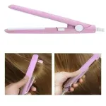 Ingrijire personala si Cosmetice - Aparate & accesorii ingrijire personala - Hair styling - Placi de indreptat parul - Mini Placa de Indreptat Par Roz Portabila – Ceramica ABYZ™ Ideal pentru Calatorii - Infinity.ro