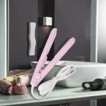 Ingrijire personala si Cosmetice - Aparate & accesorii ingrijire personala - Hair styling - Placi de indreptat parul - Mini Placa de Indreptat Par Roz Portabila – Ceramica ABYZ™ Ideal pentru Calatorii - Infinity.ro