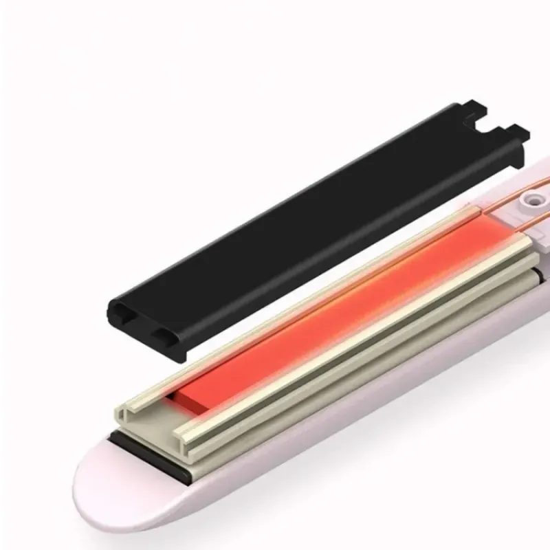 Ingrijire personala si Cosmetice - Aparate & accesorii ingrijire personala - Hair styling - Placi de indreptat parul - Mini Placa de Indreptat Par Roz Portabila – Ceramica ABYZ™ Ideal pentru Calatorii - Infinity.ro