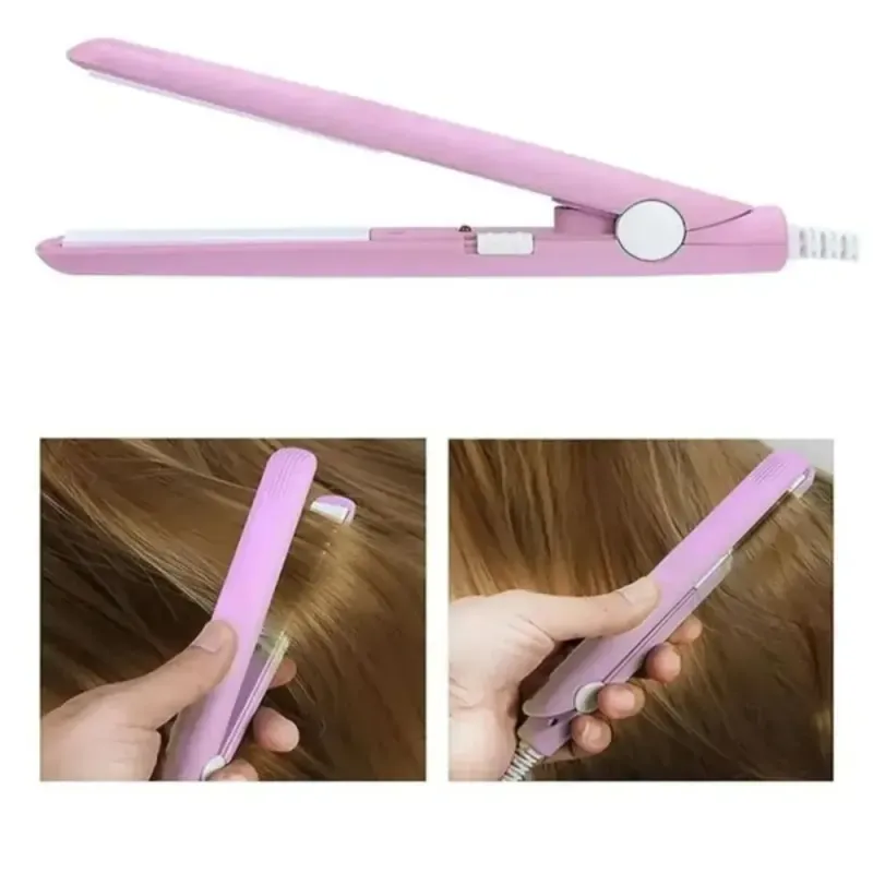 Ingrijire personala si Cosmetice - Aparate & accesorii ingrijire personala - Hair styling - Placi de indreptat parul - Mini Placa de Indreptat Par Mov Portabila – Ceramica ABYZ™ Ideal pentru Calatorii - Infinity.ro