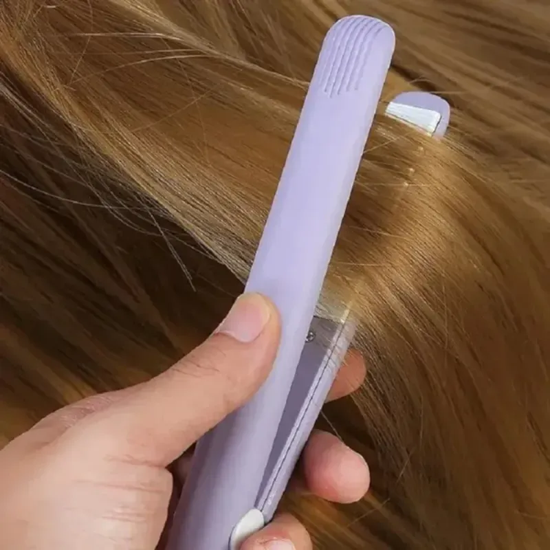 Ingrijire personala si Cosmetice - Aparate & accesorii ingrijire personala - Hair styling - Placi de indreptat parul - Mini Placa de Indreptat Par Mov Portabila – Ceramica ABYZ™ Ideal pentru Calatorii - Infinity.ro