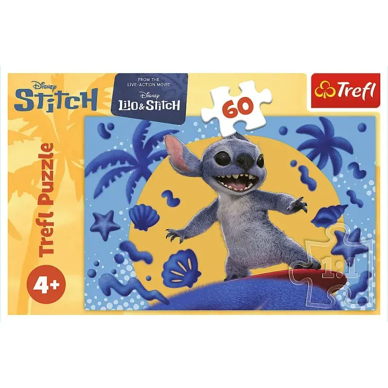 Jucarii, Copii si Bebe - Jucarii si jocuri - Jocuri si puzzle - Puzzle - Puzzle Trefl 60 Disney Lilo Si Stitch O Zi Cu Stitch - Infinity.ro