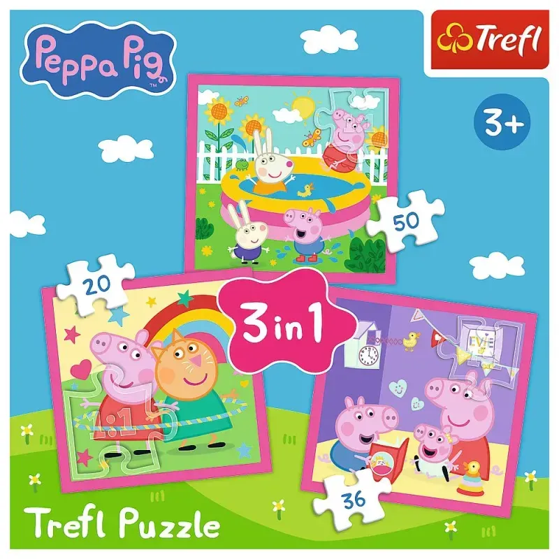 Jucarii, Copii si Bebe - Jucarii si jocuri - Jocuri si puzzle - Puzzle - Puzzle Trefl 3in1 Peppa Pig Si Prietenii - Infinity.ro