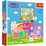 Jucarii, Copii si Bebe - Jucarii si jocuri - Jocuri si puzzle - Puzzle - Puzzle Trefl 3in1 Peppa Pig Si Prietenii - Infinity.ro