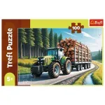 Jucarii, Copii si Bebe - Jucarii si jocuri - Jocuri si puzzle - Puzzle - Puzzle Trefl 100 Tractor Forestier Cu Lemne - Infinity.ro