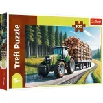 Jucarii, Copii si Bebe - Jucarii si jocuri - Jocuri si puzzle - Puzzle - Puzzle Trefl 100 Tractor Forestier Cu Lemne - Infinity.ro