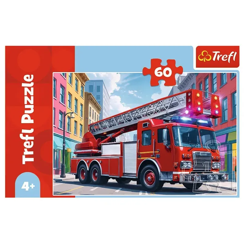 Jucarii, Copii si Bebe - Jucarii si jocuri - Jocuri si puzzle - Puzzle - Puzzle Trefl 60 Masina De Pompieri - Infinity.ro