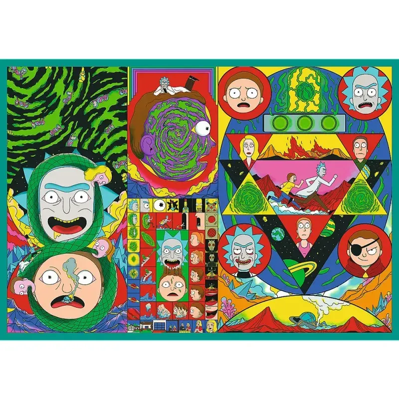 Jucarii, Copii si Bebe - Jucarii si jocuri - Jocuri si puzzle - Puzzle - Puzzle Trefl 4x250 Lumea Intortocheata A Lui Rick Si Morty - Infinity.ro