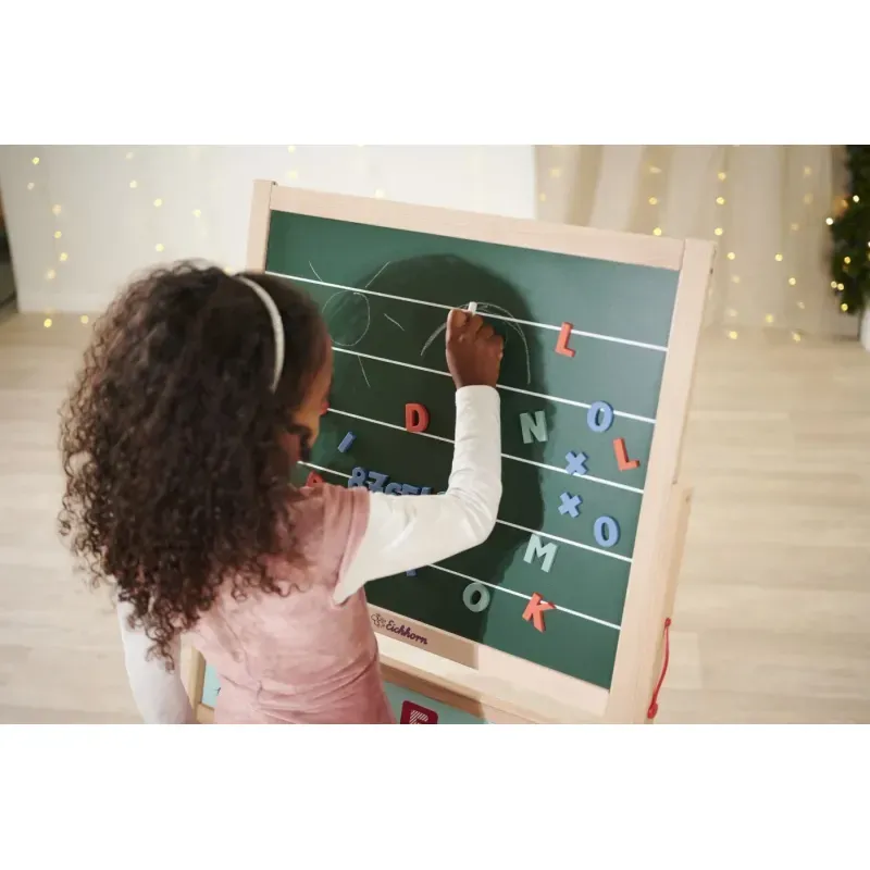 Jucarii, Copii si Bebe - Jucarii si jocuri - Jucarii & jocuri educative - Jucarii interactive - Eichhorn Tabla Magnetica Din Lemn 42x66x110cm - Infinity.ro