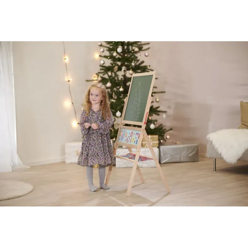 Jucarii, Copii si Bebe - Jucarii si jocuri - Jucarii & jocuri educative - Jucarii interactive - Eichhorn Tabla Magnetica Din Lemn 42x66x110cm - Infinity.ro