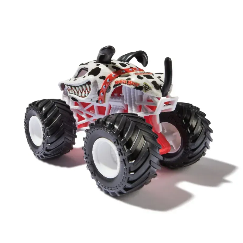 Jucarii, Copii si Bebe - Jucarii si jocuri - Vehicule si jucarii cu telecomanda - Masinute - Monster Jam Ruff Crowd Masinuta Metalica Monster Mutt Dalamtian Scara 1 La 64 - Infinity.ro