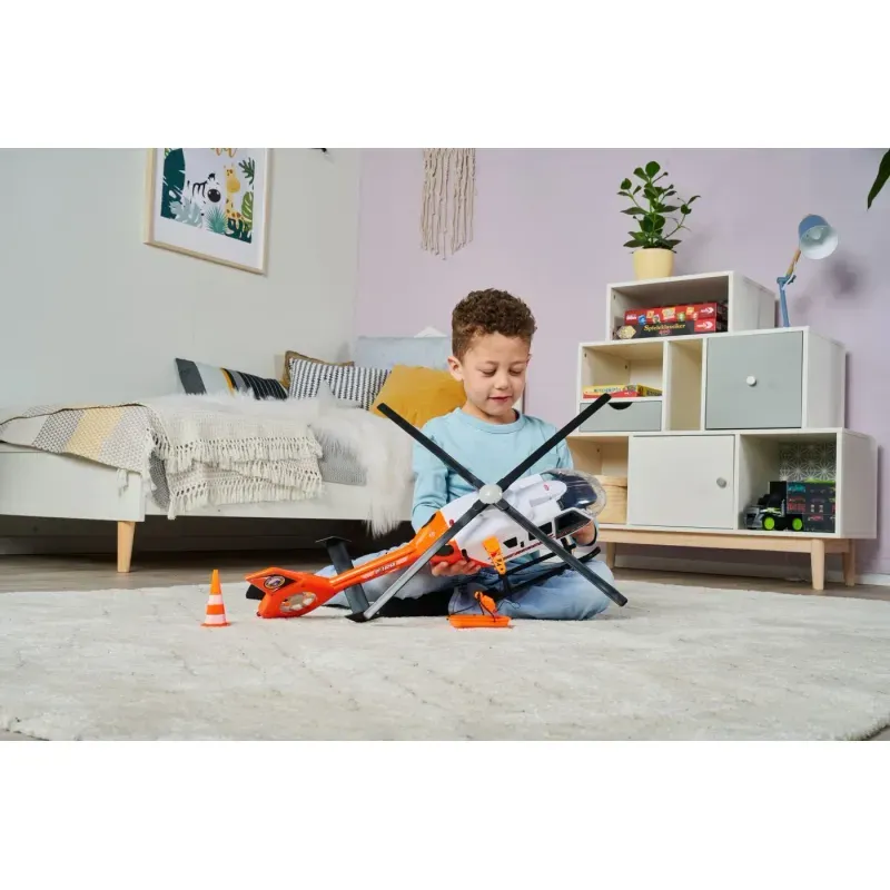 Jucarii, Copii si Bebe - Jucarii si jocuri - Vehicule si jucarii cu telecomanda - Masinute - Dickie Elicopter De Salvare Motorizat Cu Accesorii 64cm - Infinity.ro
