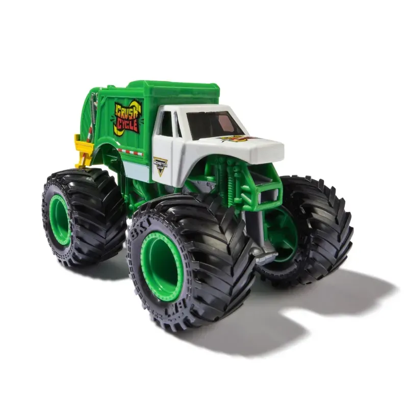 Jucarii, Copii si Bebe - Jucarii si jocuri - Vehicule si jucarii cu telecomanda - Masinute - Monster Jam On The Job Masinuta Metalica Crush Cycle Scara 1 La 64 - Infinity.ro