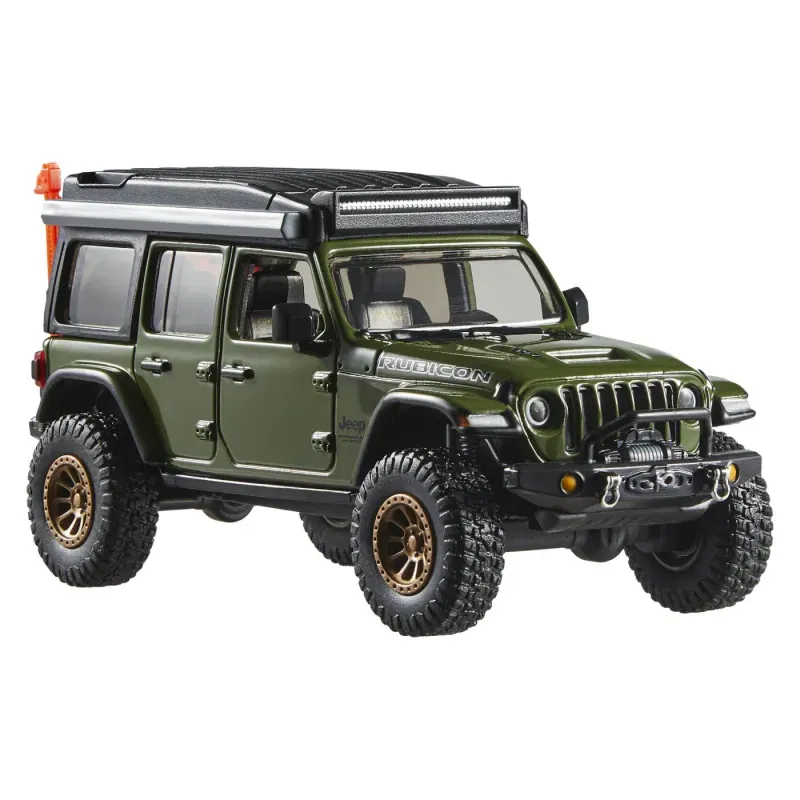 Jucarii, Copii si Bebe - Jucarii si jocuri - Vehicule si jucarii cu telecomanda - Masinute - Hot Wheels Premium Real Riders Masinuta Metalica Jeep Wrangler 392 Rubicon Scara 1 La 43 - Infinity.ro