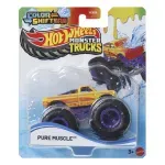 Jucarii, Copii si Bebe - Jucarii si jocuri - Vehicule si jucarii cu telecomanda - Utilaje constructie de jucarie - Hot Wheels Monster Truck Camion Pure Muscle Cu Culori Schimbatoare Scara 1 La 64 - Infinity.ro