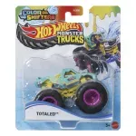 Jucarii, Copii si Bebe - Jucarii si jocuri - Vehicule si jucarii cu telecomanda - Masinute - Hot Wheels Monster Truck Camion Totaled Cu Culori Schimbatoare Scara 1 La 64 - Infinity.ro