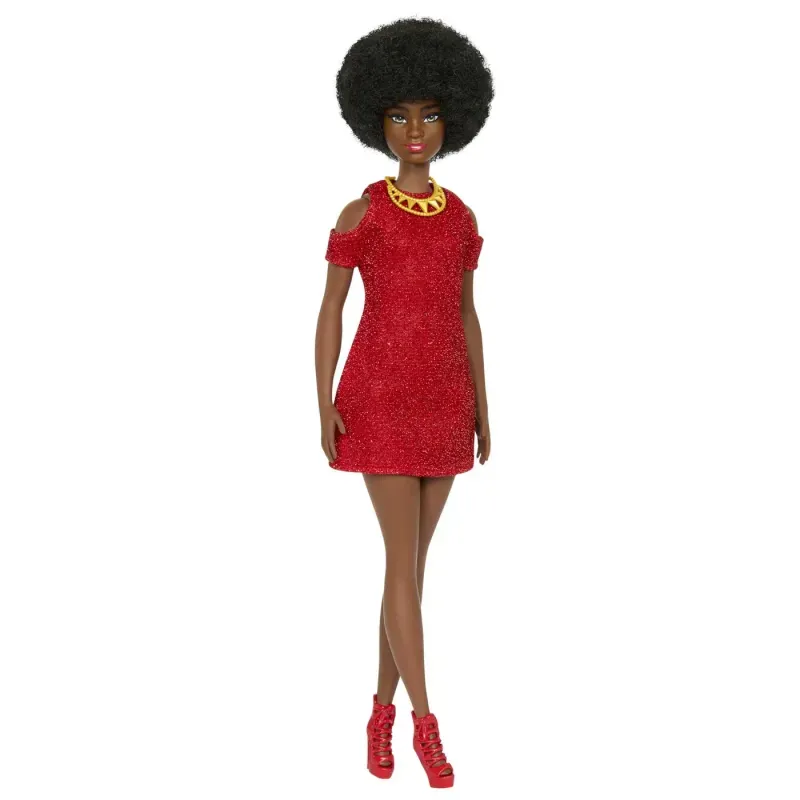 Jucarii, Copii si Bebe - Jucarii si jocuri - Papusi si accesorii - Papusi - Papusa Barbie Fashionista Mulatra Cu Par Afro - Infinity.ro