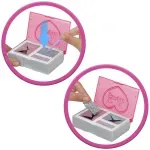Jucarii, Copii si Bebe - Jucarii si jocuri - Papusi si accesorii - Papusi - Barbie Set Party Unboxed Reveal Papusa Barbie Mov Cu 10 Accesorii Surpriza - Infinity.ro