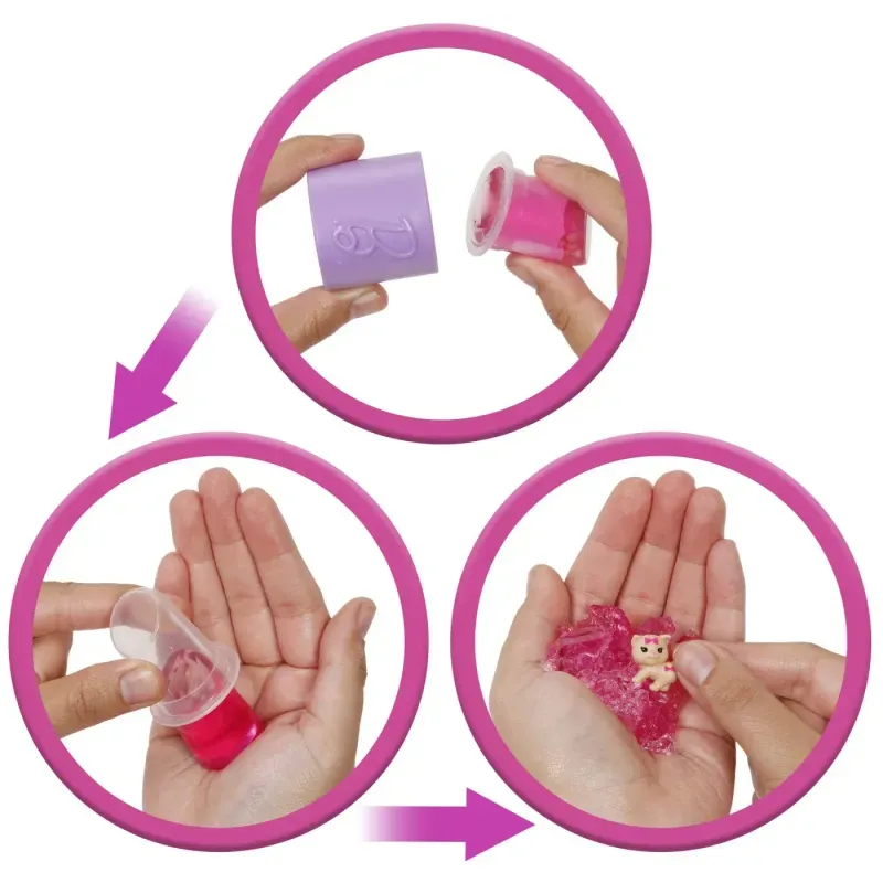 Jucarii, Copii si Bebe - Jucarii si jocuri - Papusi si accesorii - Papusi - Barbie Set Party Unboxed Reveal Papusa Barbie Mov Cu 10 Accesorii Surpriza - Infinity.ro