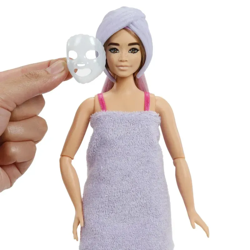 Jucarii, Copii si Bebe - Jucarii si jocuri - Papusi si accesorii - Papusi - Barbie Set Party Unboxed Reveal Papusa Barbie Mov Cu 10 Accesorii Surpriza - Infinity.ro