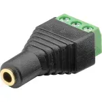 TV, Audio-Video si Foto - Accesorii TV si audio - Cabluri si adaptoare audio - Adaptor bloc terminal cu 3 pini tip regleta cu surub la Jack 3.5 mm mama 3 pini stereo Goobay 76746 - Infinity.ro