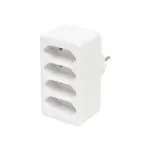 Casa si Gradina - Electrice - Accesorii electrice - Prelungitoare, triple, fise - Stecher multiplicare 4x Euro 2000W Home NV 24/WH - Infinity.ro