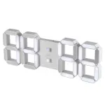 Casa si Gradina - Decoratiuni - Ceasuri - Ceas desteptator digital LED 3D alb 128mm 5V USB telecomanda Home LTC 05 - Infinity.ro