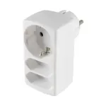 Casa si Gradina - Electrice - Accesorii electrice - Prelungitoare, triple, fise - Triplu stecher distribuitor 2x Euro 1x Schuko 16A 3680W Home NV 131/WH - Infinity.ro
