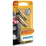 Auto si Moto - Electrice auto - Iluminare si semnalizare - Becuri auto - Set 2x bec auto 12V 5W C5W FESTOON VISION PHILIPS 05551430 transparente - Infinity.ro