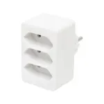 Casa si Gradina - Electrice - Accesorii electrice - Prelungitoare, triple, fise - Triplu stecher distribuitor 3x Euro 1500W alb Home NV 23/WH - Infinity.ro