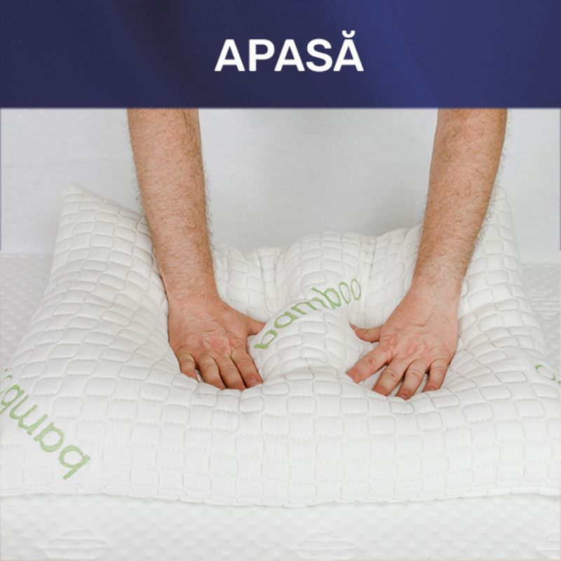 Casa si Gradina - Textile si covoare - Perne si pilote - Perne - Perna 50x70 cm, Essience Premium Collection, husa tricot bambus; umplutura fulgi memory si nanofibra extrafina; - Infinity.ro
