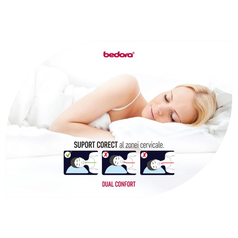 Casa si Gradina - Textile si covoare - Perne si pilote - Perne - Perna Dual Hybrid Confort, 100% puf si pana de gasca,  gel fiber 50 x 70 cm - Infinity.ro