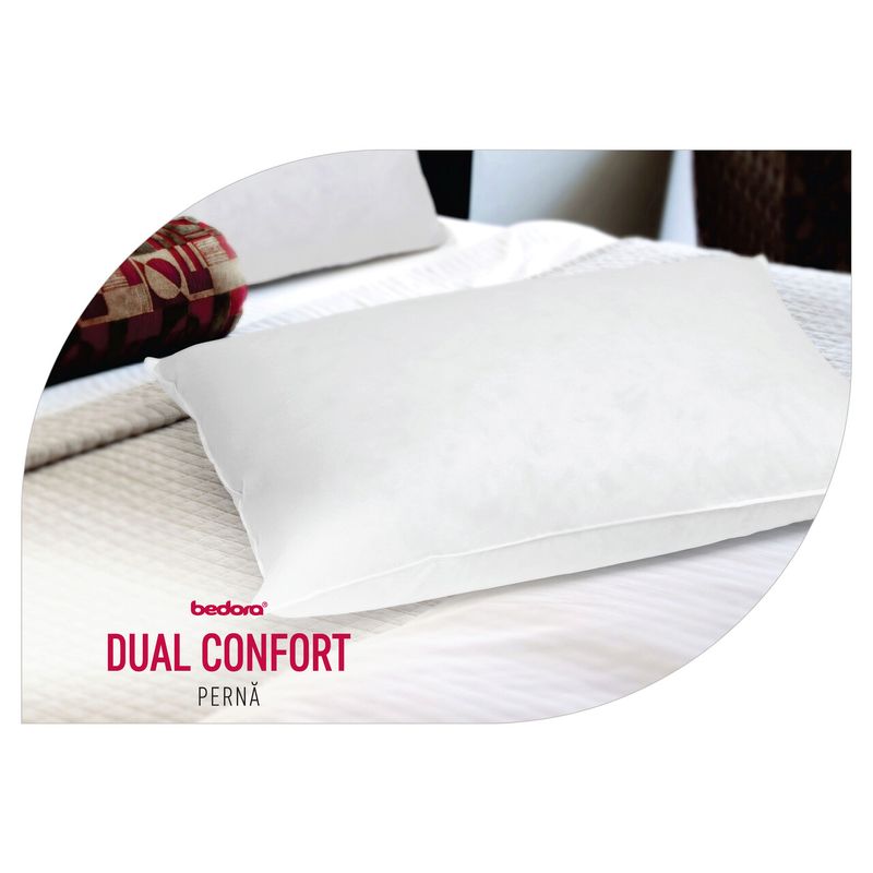 Casa si Gradina - Textile si covoare - Perne si pilote - Perne - Perna Dual Hybrid Confort, 100% puf si pana de gasca,  gel fiber 50 x 70 cm - Infinity.ro