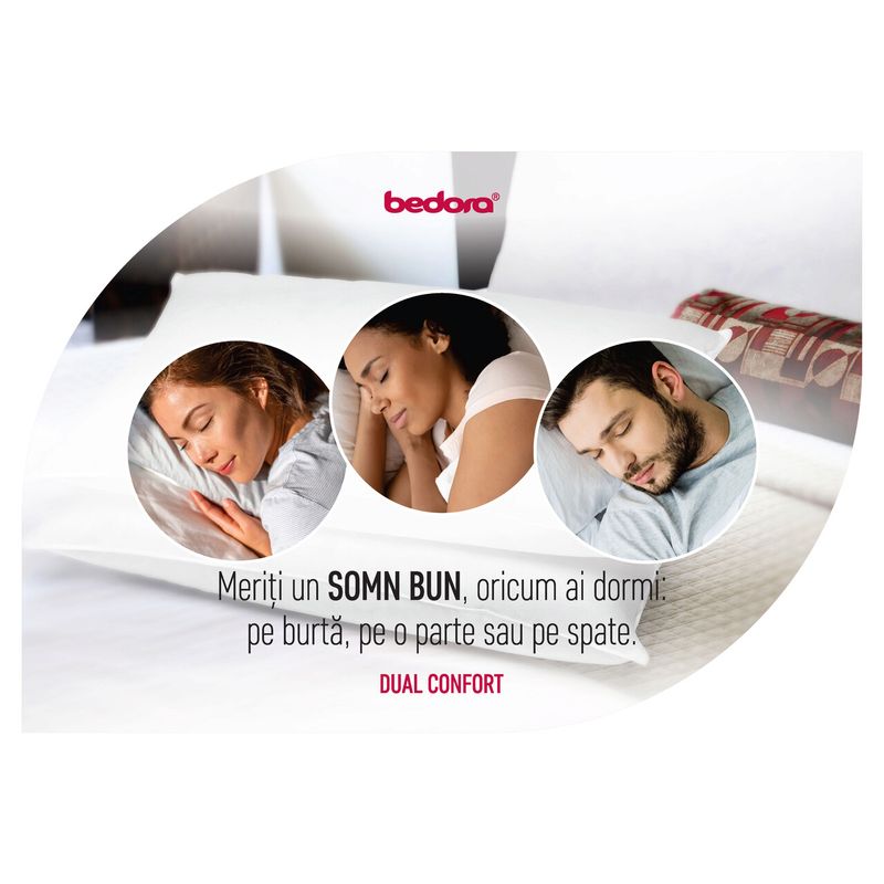 Casa si Gradina - Textile si covoare - Perne si pilote - Perne - Perna Dual Hybrid Confort, 100% puf si pana de gasca,  gel fiber 50 x 70 cm - Infinity.ro