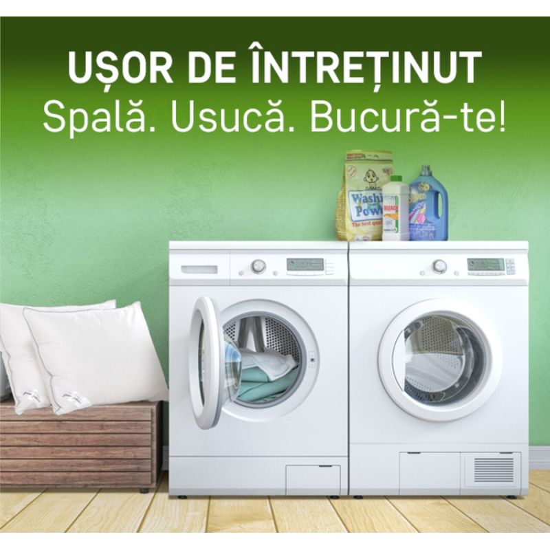 Casa si Gradina - Textile si covoare - Perne si pilote - Perne - Perna Feeling 3 in 1, 50x70 cm, umplutura mixta 50% puf gasca 50% pana de gasca, Nanofibra, Memory - Infinity.ro