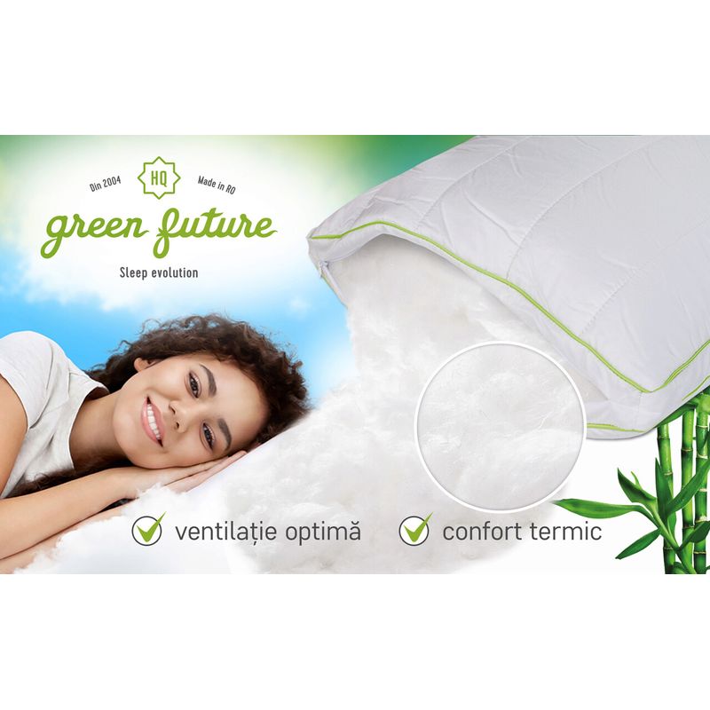 Casa si Gradina - Textile si covoare - Perne si pilote - Perne - Perna Nature, 45 x 65 cm, Alb - Bambus - Infinity.ro