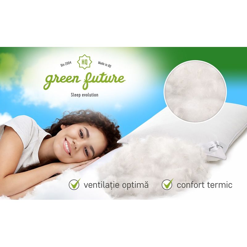 Casa si Gradina - Textile si covoare - Perne si pilote - Perne - Perna Feeling Green Future 50% puf de gasca 50% pana de gasca, 70x70 cm - Infinity.ro
