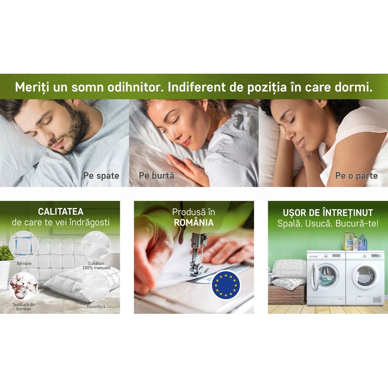 Casa si Gradina - Textile si covoare - Perne si pilote - Perne - Perna Life Fagure 50x70 - Nanofibra - Infinity.ro